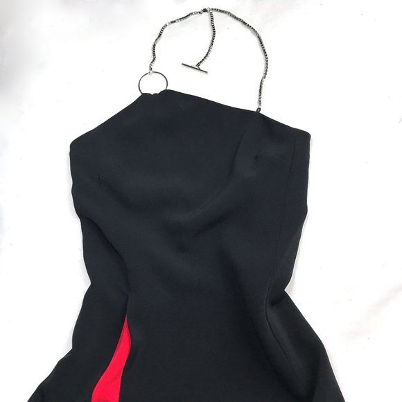 Auc Thierry Mugler Asymmetric Chain Halter Dress FR42 - Picture 4 of 15